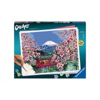 RAVENSBURGER - CREART - PAINT BY NUMBERS - JAPANESE CHERRY BLOSSOMS 12X16