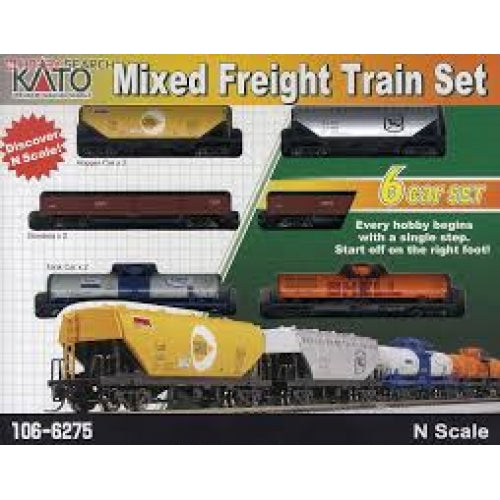Kato N Mixed Freight Car Set (6) 106-6275