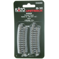 Kato N 249mm 9-3/4" Radius Curve 15-Degree (4) 20-101