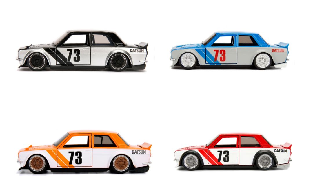 Jada 1/32 "JDM Tuners" 1973 Datsun 510 widebody Metallic blue