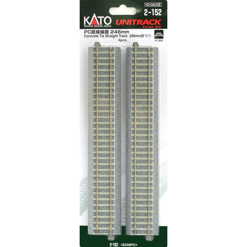 Kato 2-152 HO Concrete Tie 246mm (9 3/4') Straight Track S246PC