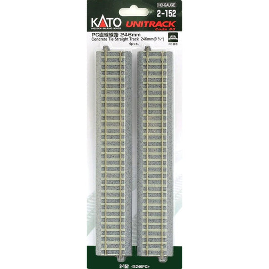 Kato 2-152 HO Concrete Tie 246mm (9 3/4') Straight Track S246PC