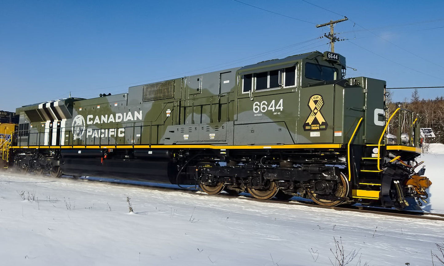 Kato 176-8540- EMD SD70ACU Canadian Pacific (CP) Military Heritage #6644 (D-DAY) - N Scale