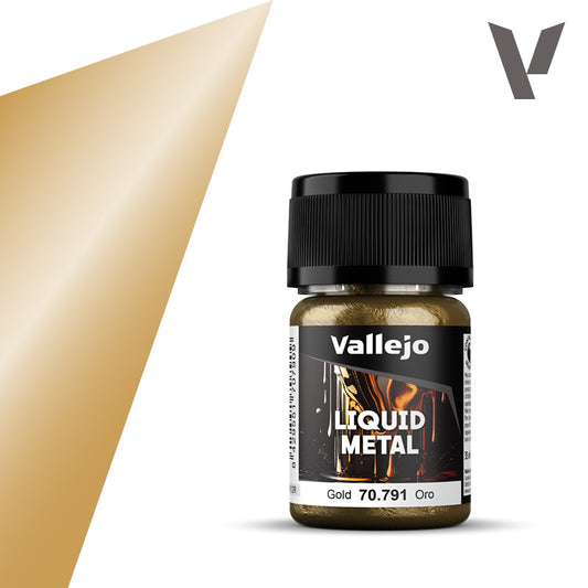Vallejo Liquid Metal: Gold Alcohol Base 35ml