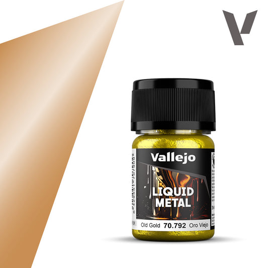 Vallejo Liquid Metal: Old Gold Alcohol Base 35ml