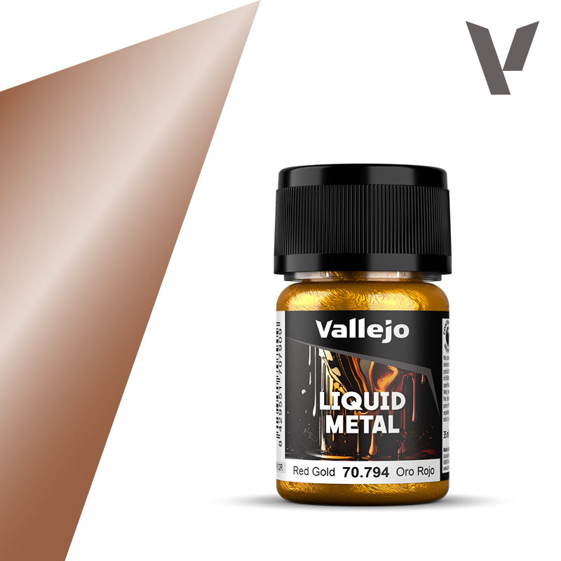 Vallejo Liquid Metal: Red Gold Alcohol Base 35ml