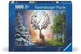 RAVENSBURGER 1000PC - DEER AT DAY AND NIGHT