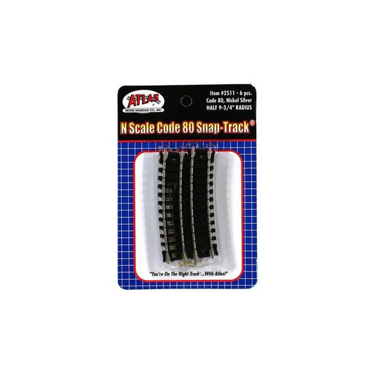 Atlas 2511 N Code 80  Half 9-3/4" Radius Curve