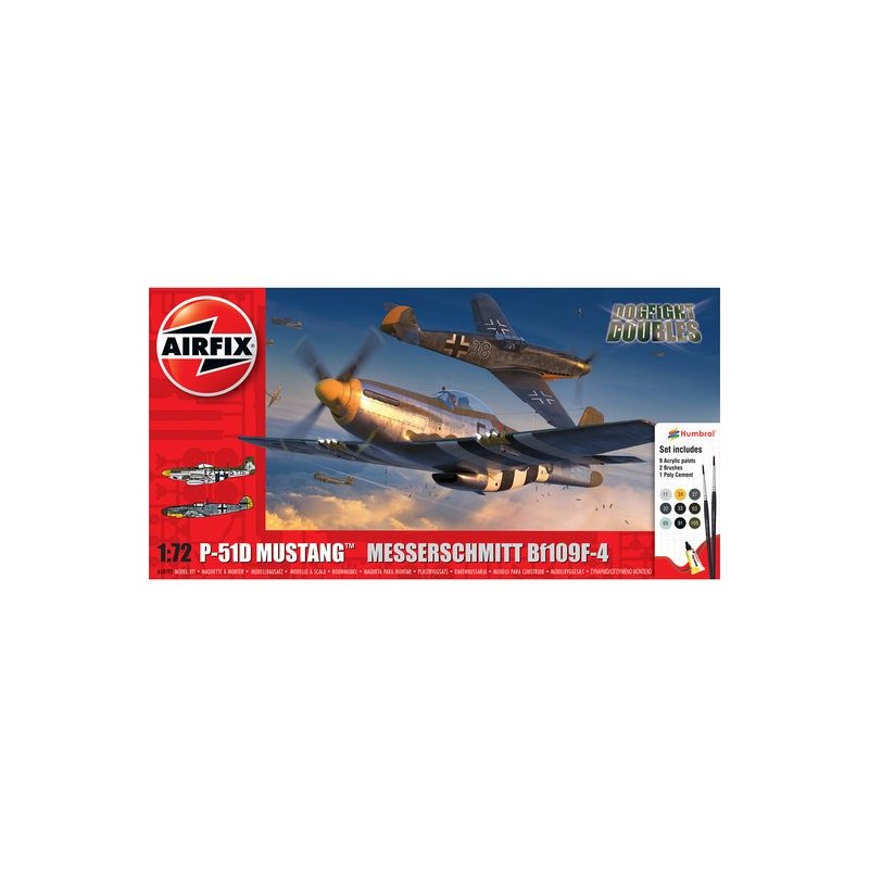 Airfix 1/72 P-51D Mustang vs Bf109F-4 Dogfight Double