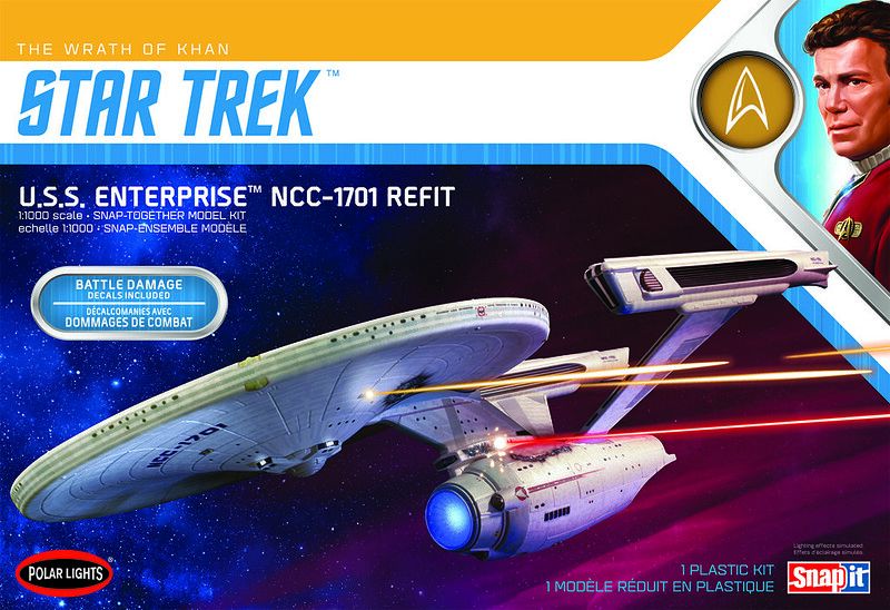 Polar Lights 1/1000  Star Trek U.S.S. Enterprise Refit
