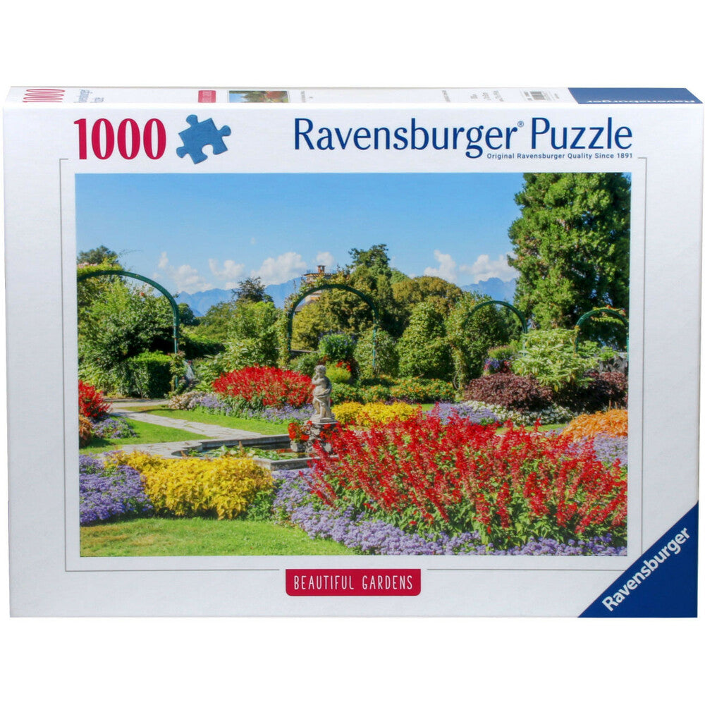 RAVENSBURGER 1000PC - BEAUTIFUL GARDENS: PARK OF VILLA PALLAVICINO STRESA, ITALY