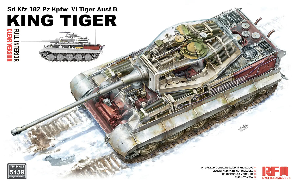 Ryefield 1/35 Tiger Ausf.B King Tiger Clear Version with full interior