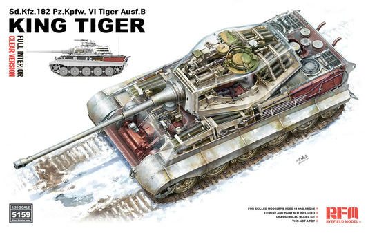 Ryefield 1/35 Tiger Ausf.B King Tiger Clear Version with full interior