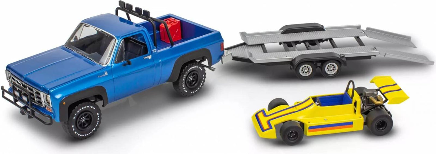 Revell 1/25 1978 Chevy Off Road 4x4 Malibu Grand Prix Virage & Trailer