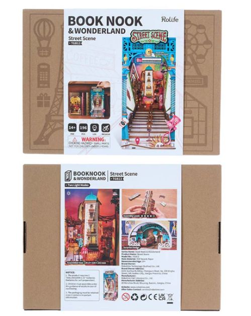 Rolife Street Scene DIY Book Nook Shelf Insert