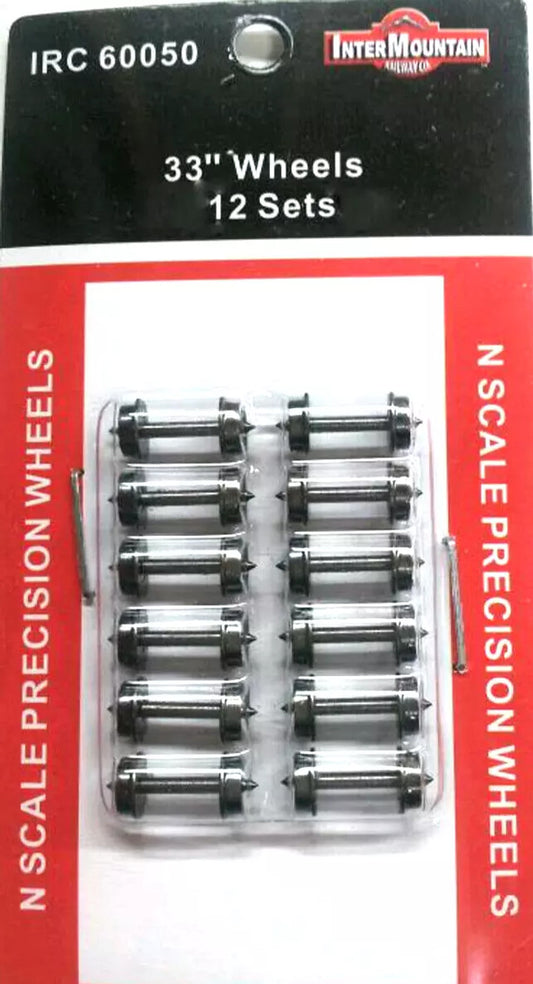 Inner Mountain railway co 60050 33" Metal Wheels N-Scale