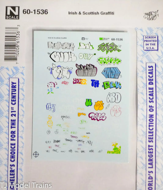 Microscale 60-1536 Irish & Scottish Graffiti (Decal Sheet)