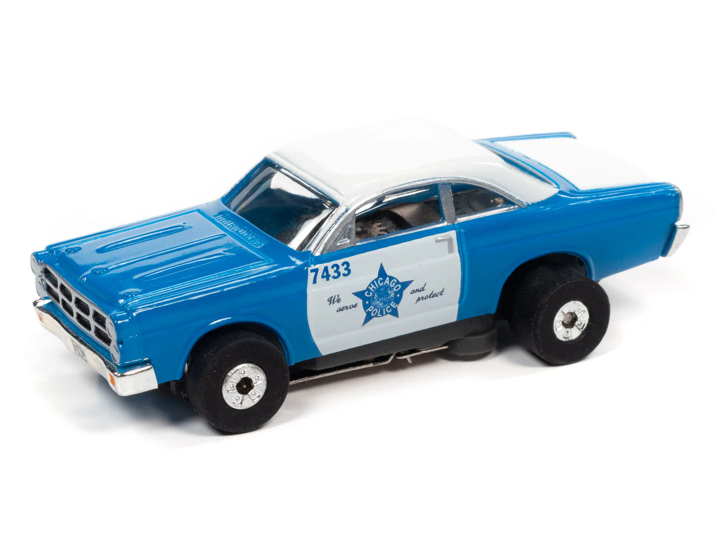 Auto World ThunderJet 1967 Ford Fairlane Police Car blue