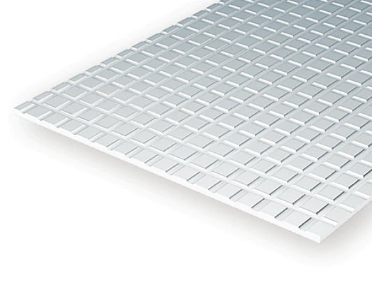 Styrene Square Tile 1/2 By EVERGREEN SCALE MODELS