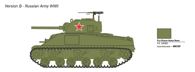 Italeri 1/56 Sherman M4 75mm