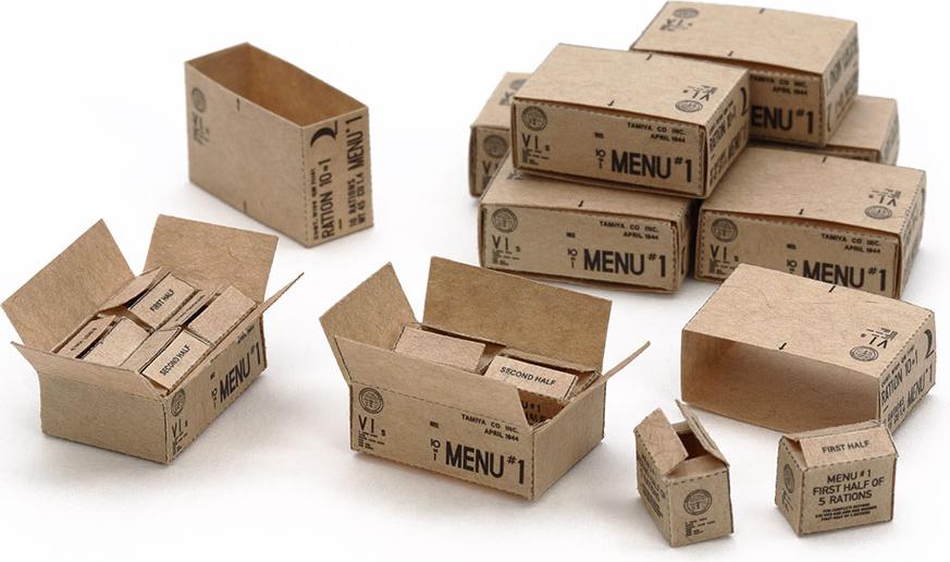 Tamiya 12689 1/35 10-In-1 Ration Cartons WWII