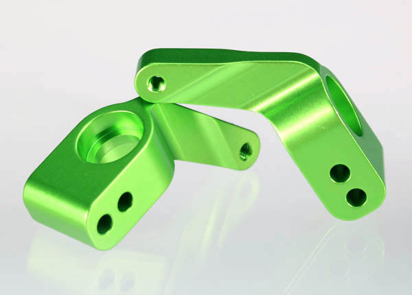 Traxxas 3652G Aluminum Stub Axle Carriers (Green) (2)
