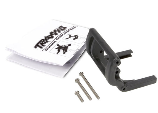Traxxas 3677 Wheelie bar mount (1)/ hardware (black)
