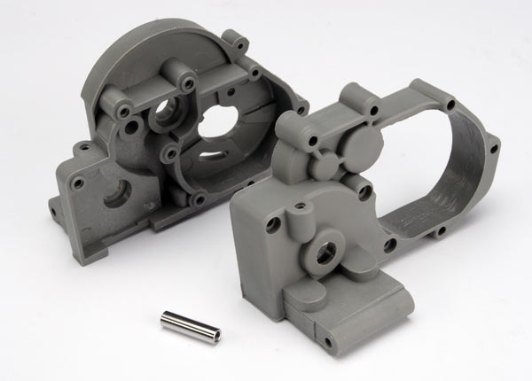 Traxxas 3691A Gearbox Halves w/Idler Shaft (Gray)