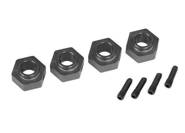 Traxxas 8269A Wheel Hubs 12mm Hex 6061-T6 Alum Charcoal Gray (4)