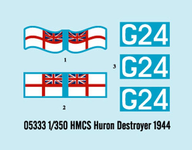 Trumpeter 5333 1/350 HMCS Huron G24 Canadian Tribal-Class Destroy