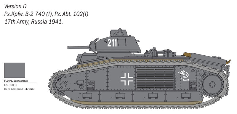 Italeri 1/56 Char B1 Bis