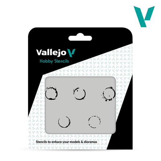 Vallejo Stencil Assorted Drum Oil Markings 1/35
