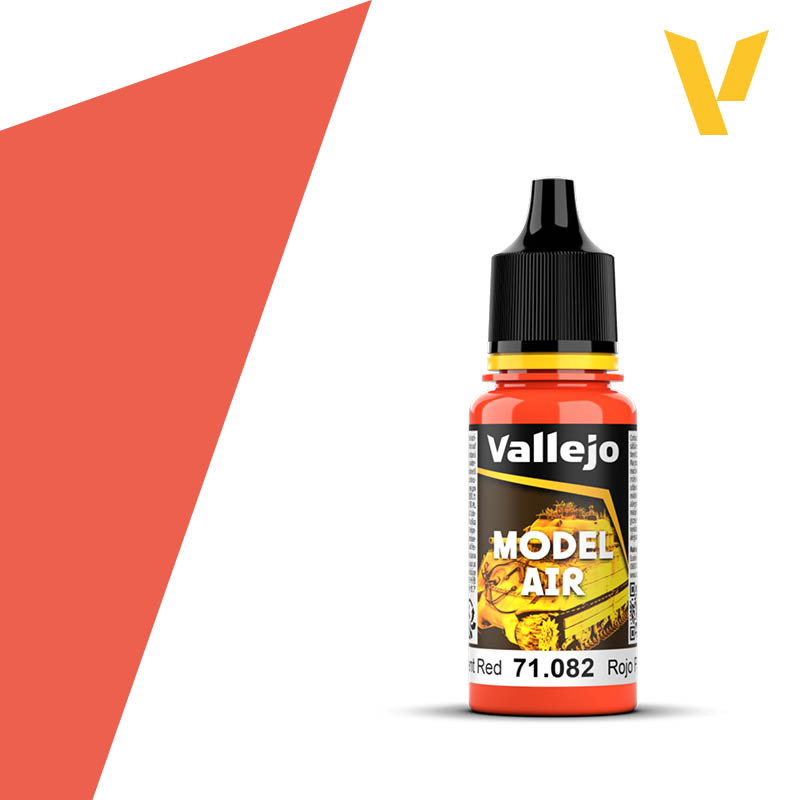 Vallejo Model Air Color 17ml Fluorescent Red