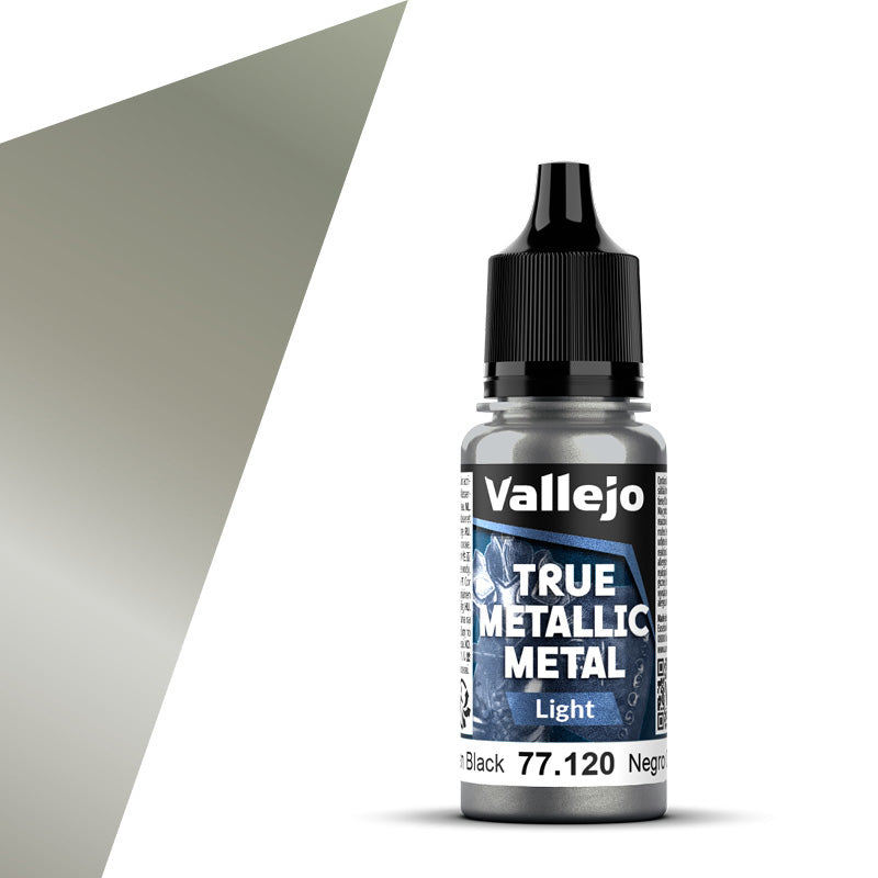 Vallejo True Metallic Metal Light 18ml Obsidian Black