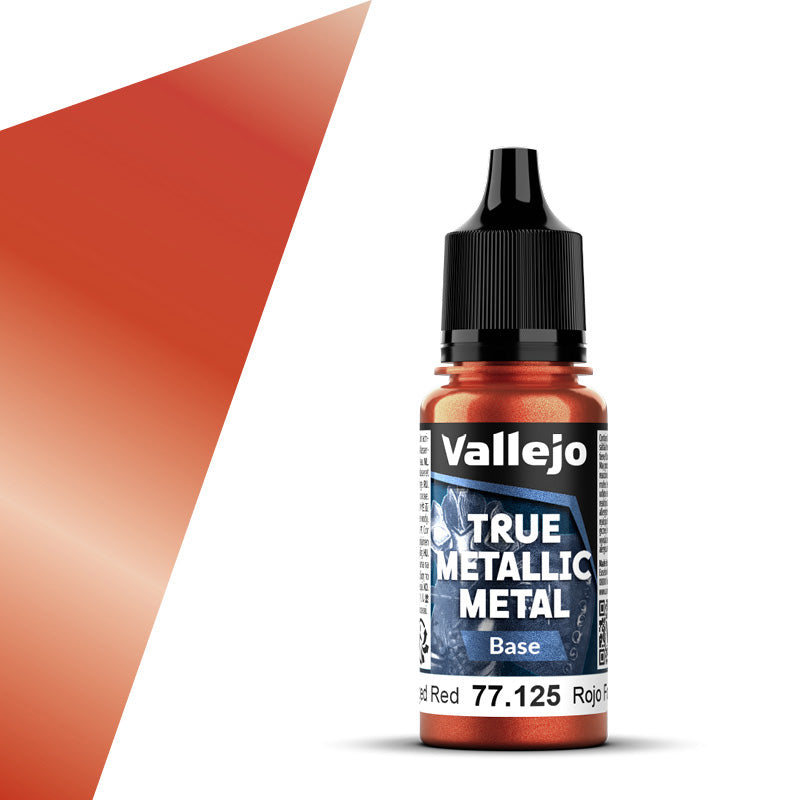 Vallejo True Metallic Metal Base 18ml Forged Red