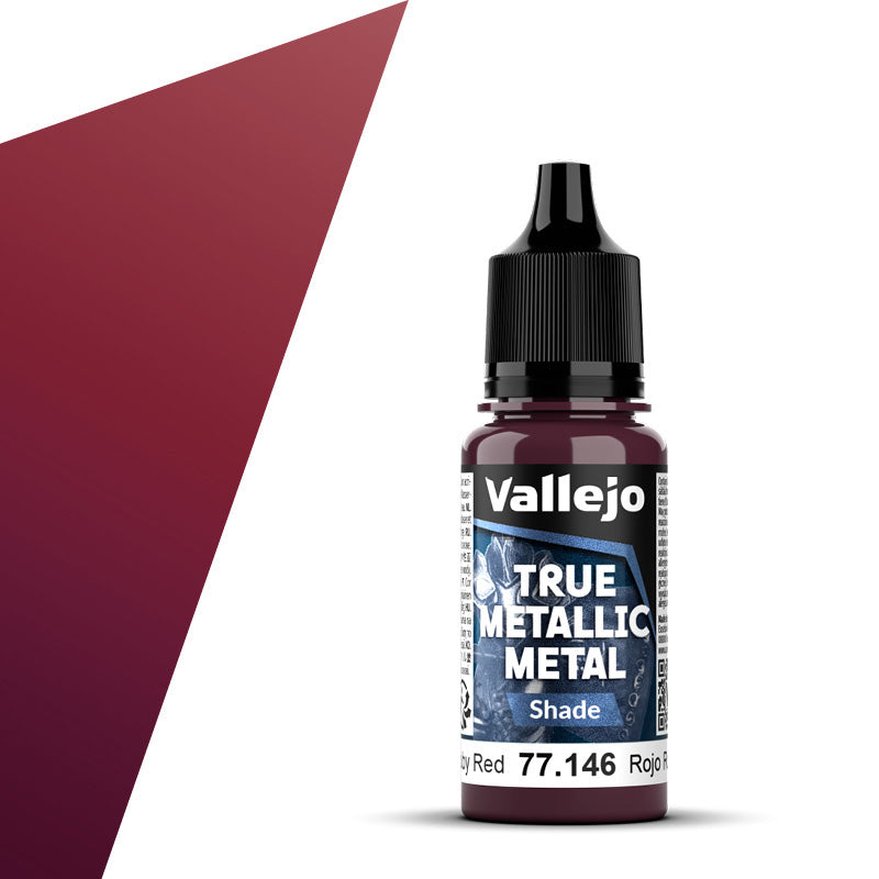 Vallejo True Metallic Metal Shade 18ml Ruby Red