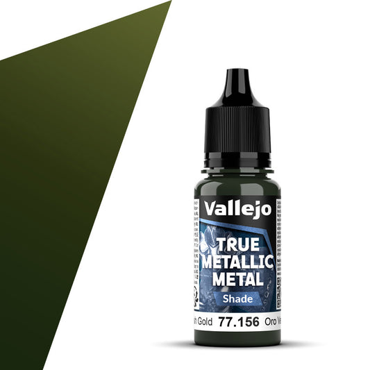 Vallejo True Metallic Metal Shade 18ml Greenish Gold