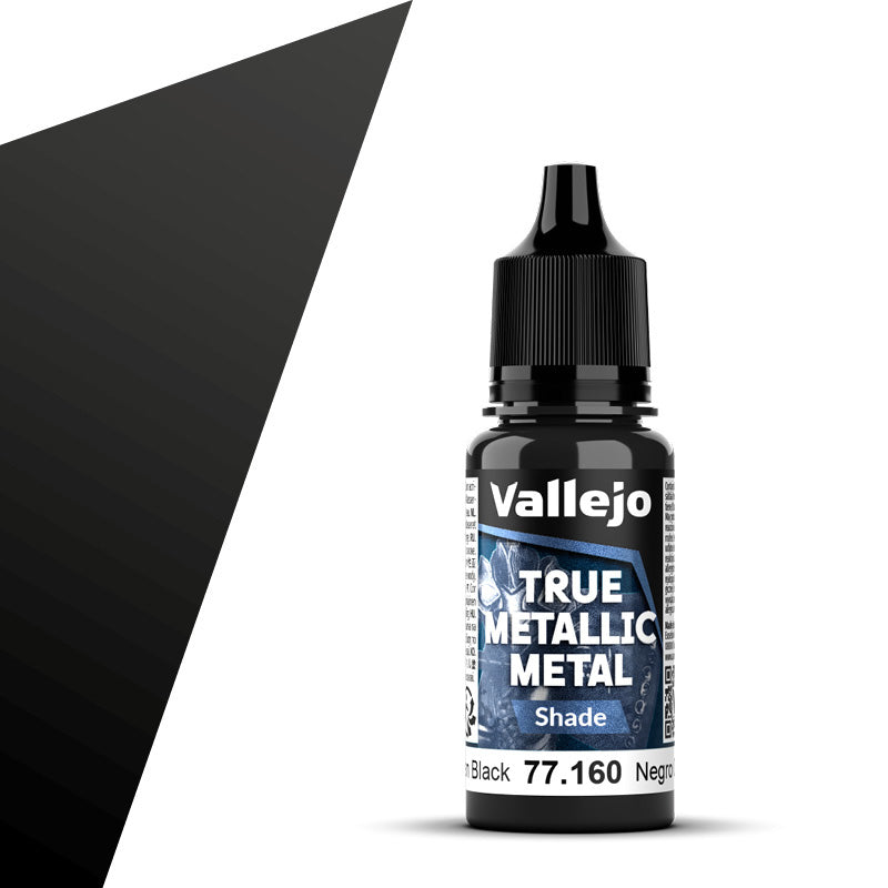 Vallejo True Metallic Metal Shade 18ml Obsidian Black