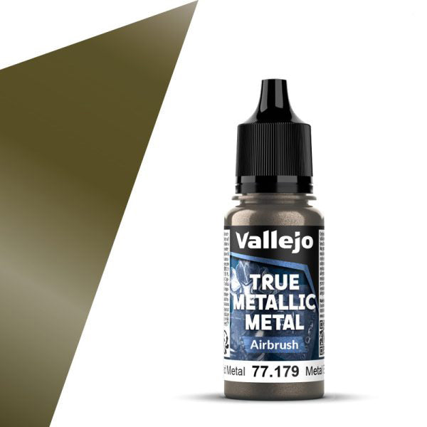 Vallejo True Metallic Metal Airbrush 18ml Aged Metal