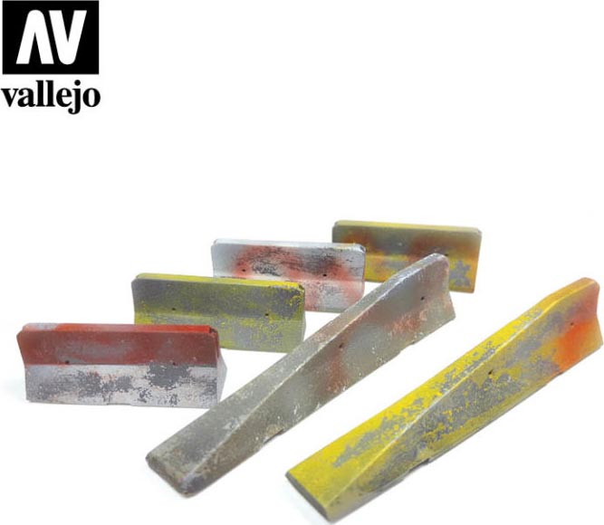 Vallejo 1/35 Urban Concrete Barriers - 6 Pieces