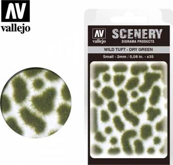 Vallejo Wild Tuft Dry Green - Small - 2mm (35)