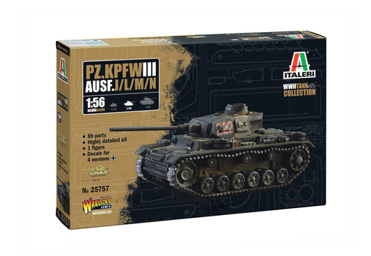 Italeri 1/56 Pz. Kpfw. III Ausf. J/L/M/N