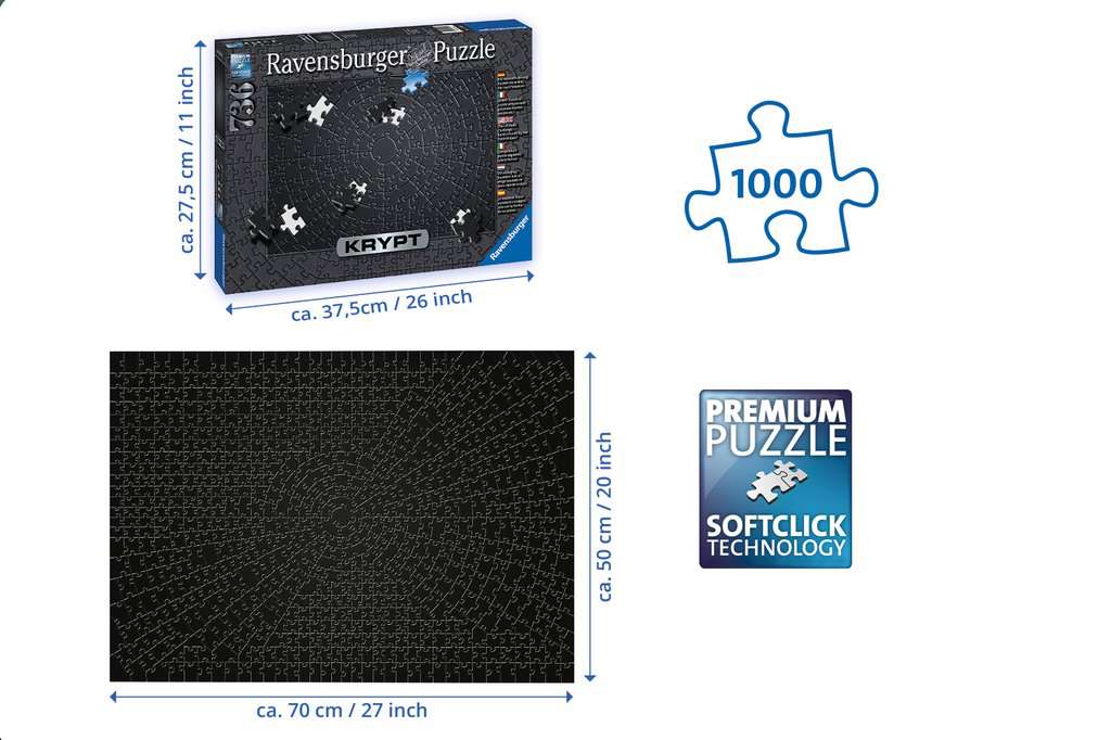 RAVENSBURGER 736PC - KRYPT SERIES: BLACK