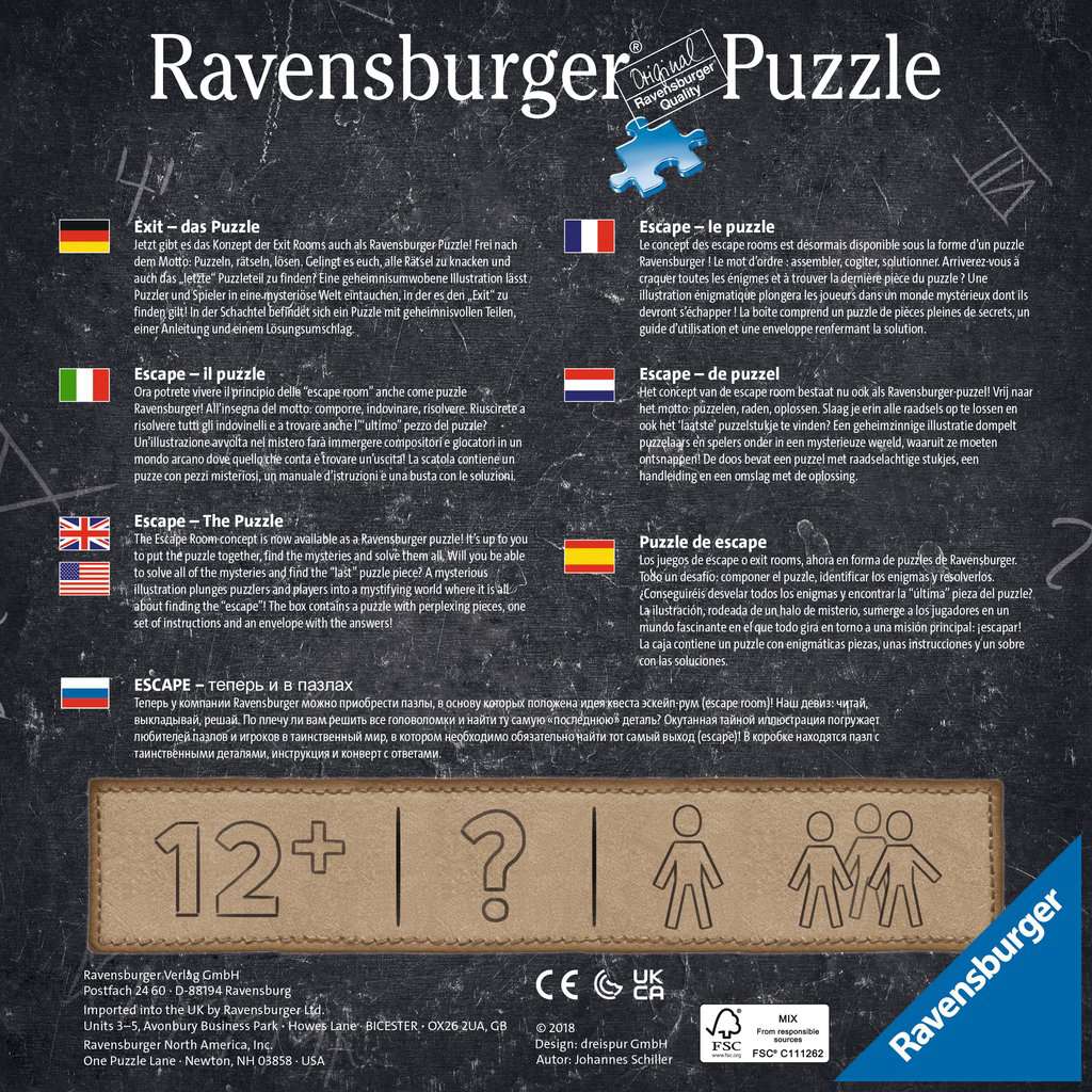 RAVENSBURGER 368PC - ESCAPE SERIES: THE CURSED GREEN HOUSE