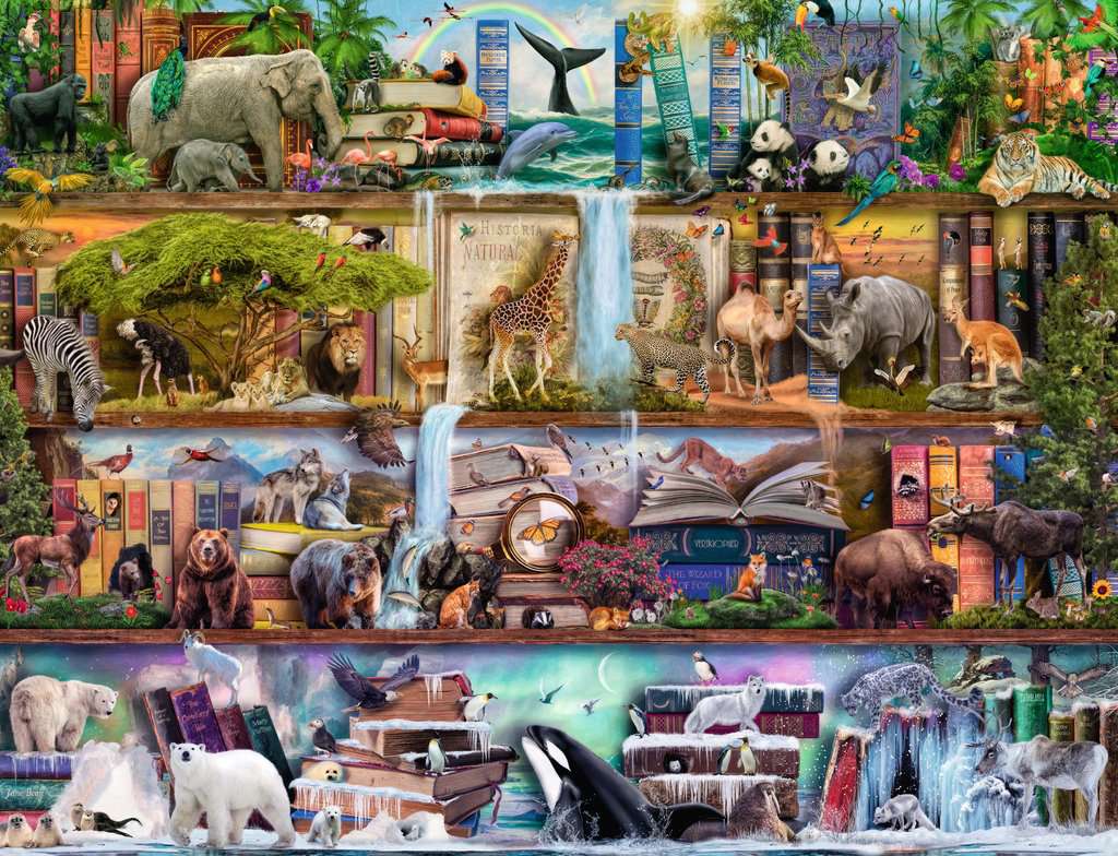 RAVENSBURGER 2000PC - AIMEE STEWART: WILD KINGDOM SHELVES