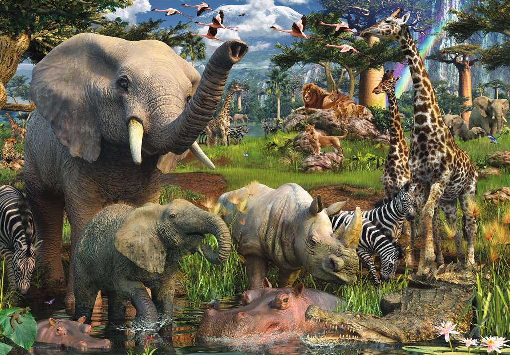 RAVENSBURGER 18000PC - AT THE WATERHOLE
